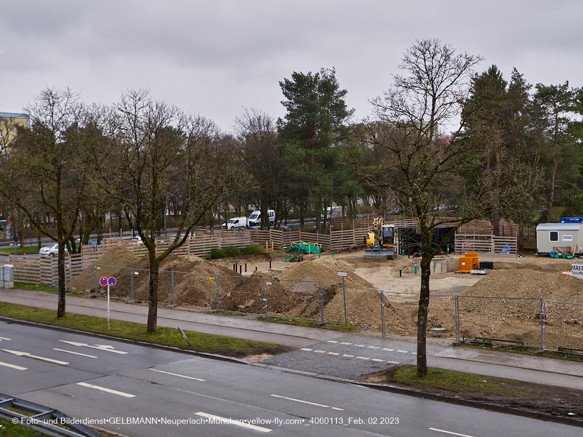 02.02.2023 - Baustelle Haus für Kinder in der Quiddestraße 3 in Neuperlach